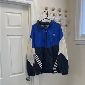 adidas - Classic 90s Hooded Track Jacket - Blue / Black - L